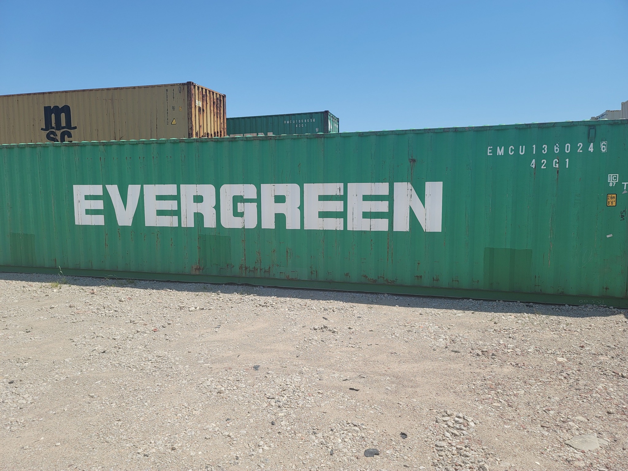 Shipping container photo from the LC Container yard in Hutchins, Texas