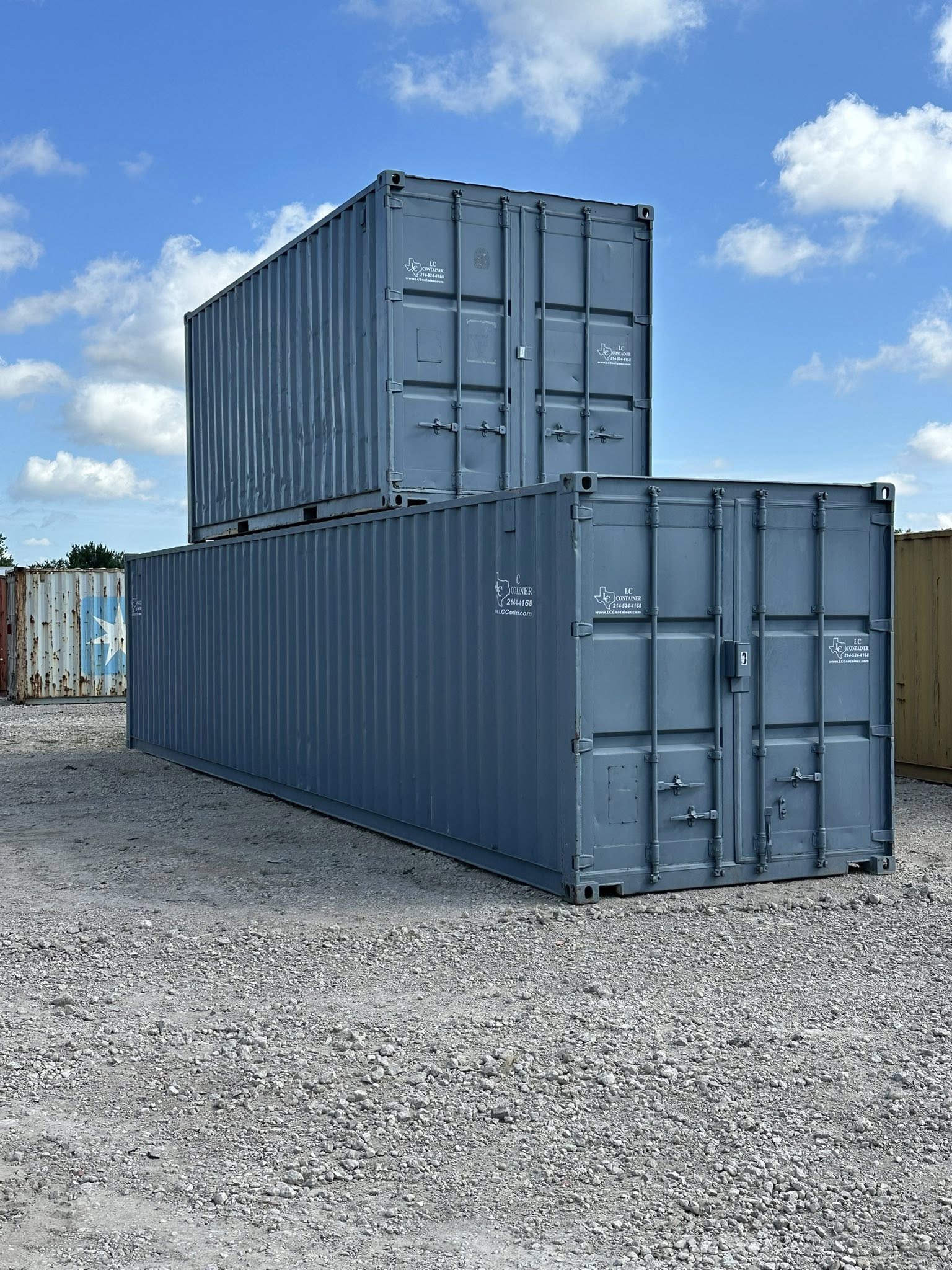 Shipping container photo from the LC Container yard in Hutchins, Texas